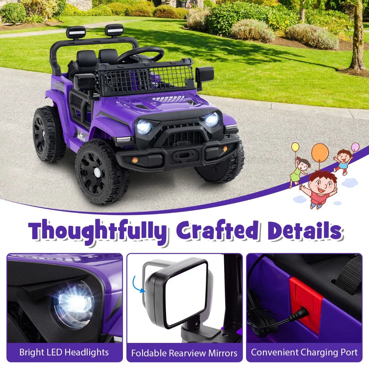12V Kids Ride on Truck Car with Remote Control for Kid Over 3 Years Old