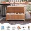 120cm Patio Storage Bench Hardwood Storage Loveseat