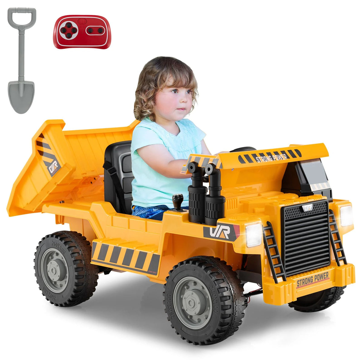 12V Kids Ride on Dump Truck with Electric Dump Bed
