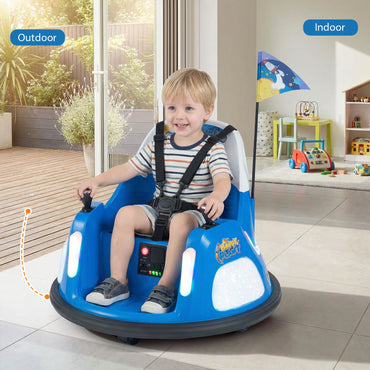 12V Bumper Car for Kids with Remote Control and Lighting Modes