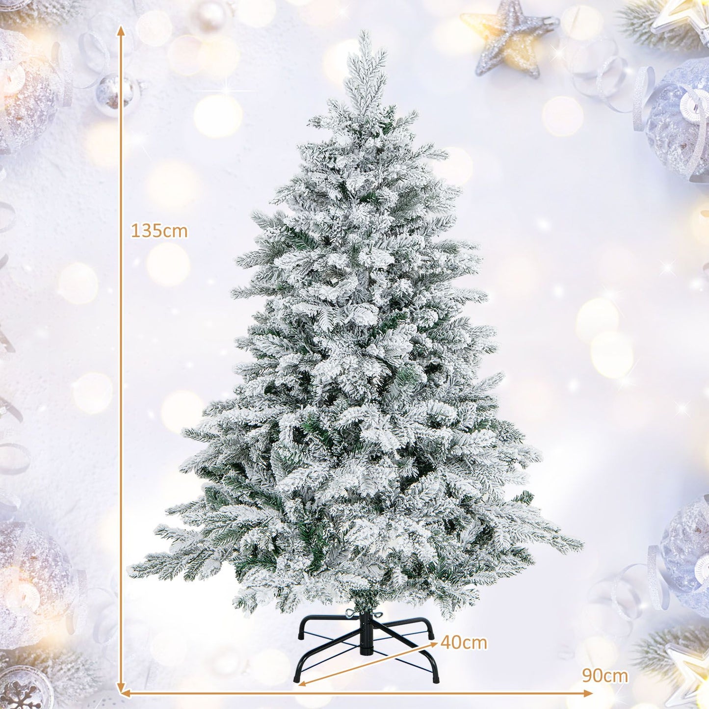 Artificial Xmas Tree Flocked Christmas Tree with Branch Tips