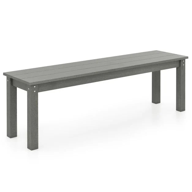 140CM HDPE Outdoor Bench Backless Patio Garden Bench for 2-3 People