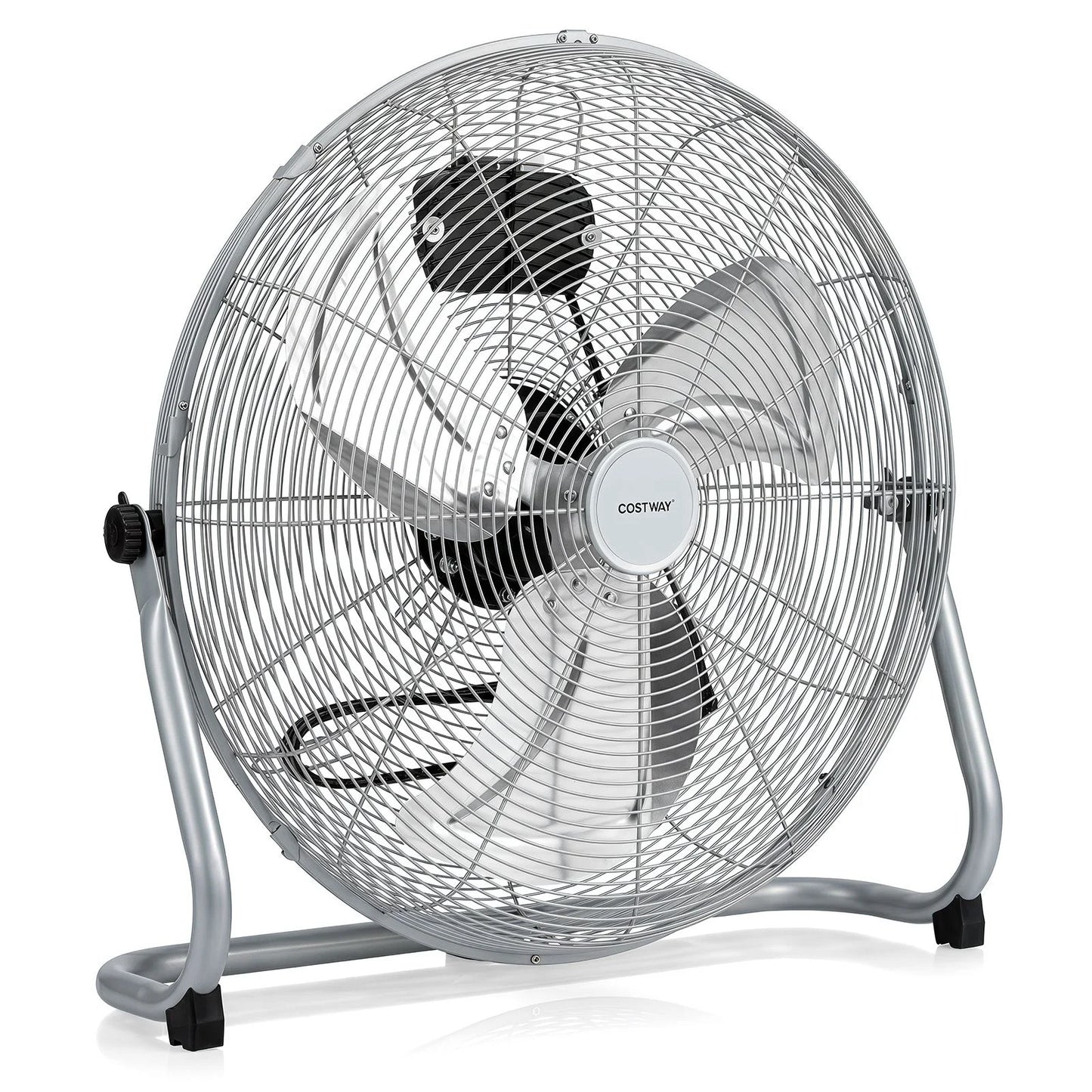 160W High Velocity Floor Fan with 3 Speed and Adjustable Tilting Head