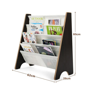 4 Tier Children Bookshelf Magazine Rack Organiser