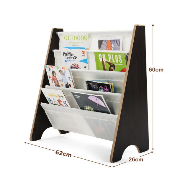 4 Tier Children Bookshelf Magazine Rack Organiser