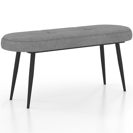 113 cm Ottoman Bench with Sponge Padded Cushion for Entryway Living Room Foyer