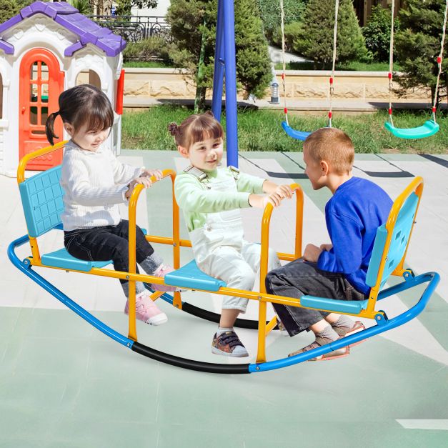 3 Person Kids Seesaw Teeter Totter for Kids Age 3-8