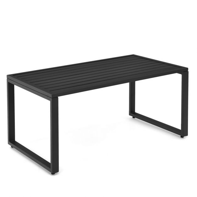 4 Piece Patio Furniture Set with Loveseat Single Chairs and Table