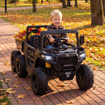 24V Ride on Dump Truck with Electric Dump Bed 4WD with Remote and Music