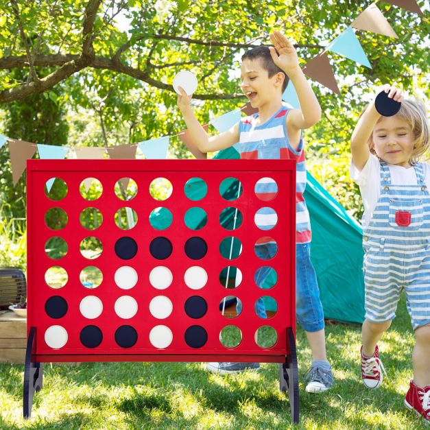 Giant 4-to-Score Game Set with Carrying Bag and 42 Pieces Jumbo Rings