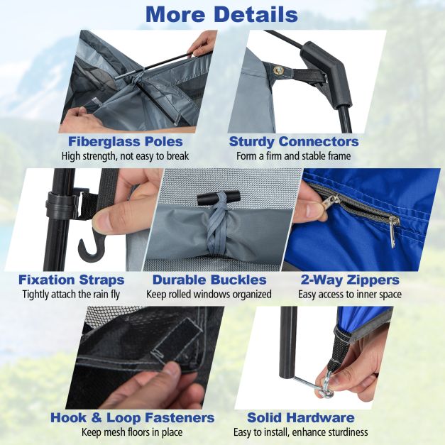 2 Rooms Privacy Shelter Tent with Removable Rain Fly