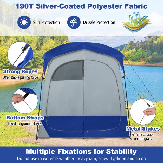 2 Rooms Privacy Shelter Tent with Removable Rain Fly