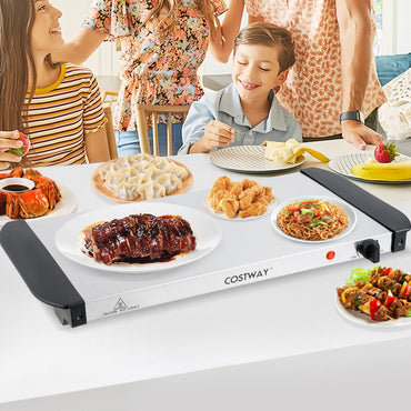 2 in 1 Electric Buffet Server Food Warmer with 3 x 1.4L Removable Trays