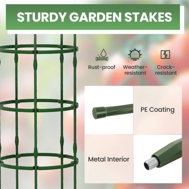 3 Pack Adjustable Tomato Cage Trellis for Climbing Plants Vines Flowers Vegetables