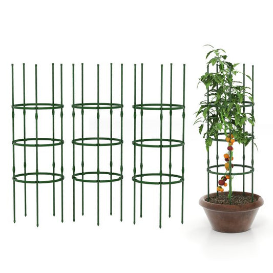 3 Pack Adjustable Tomato Cage Trellis for Climbing Plants Vines Flowers Vegetables