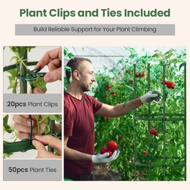 3 Pack Adjustable Tomato Cage Trellis for Climbing Plants Vines Flowers Vegetables