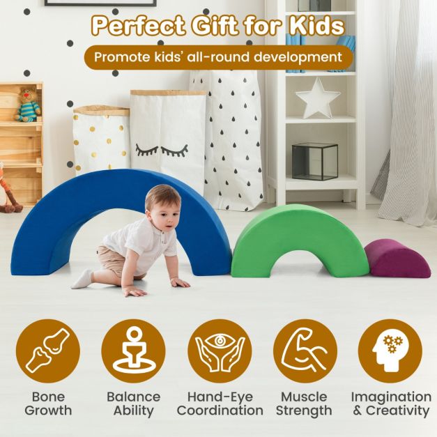3 Piece Toddlers Climbing Toys with Elastic Filling