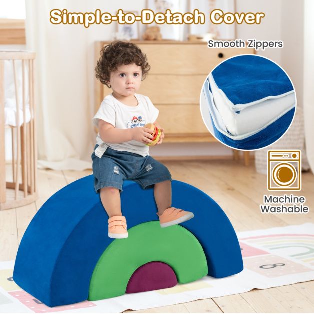 3 Piece Toddlers Climbing Toys with Elastic Filling