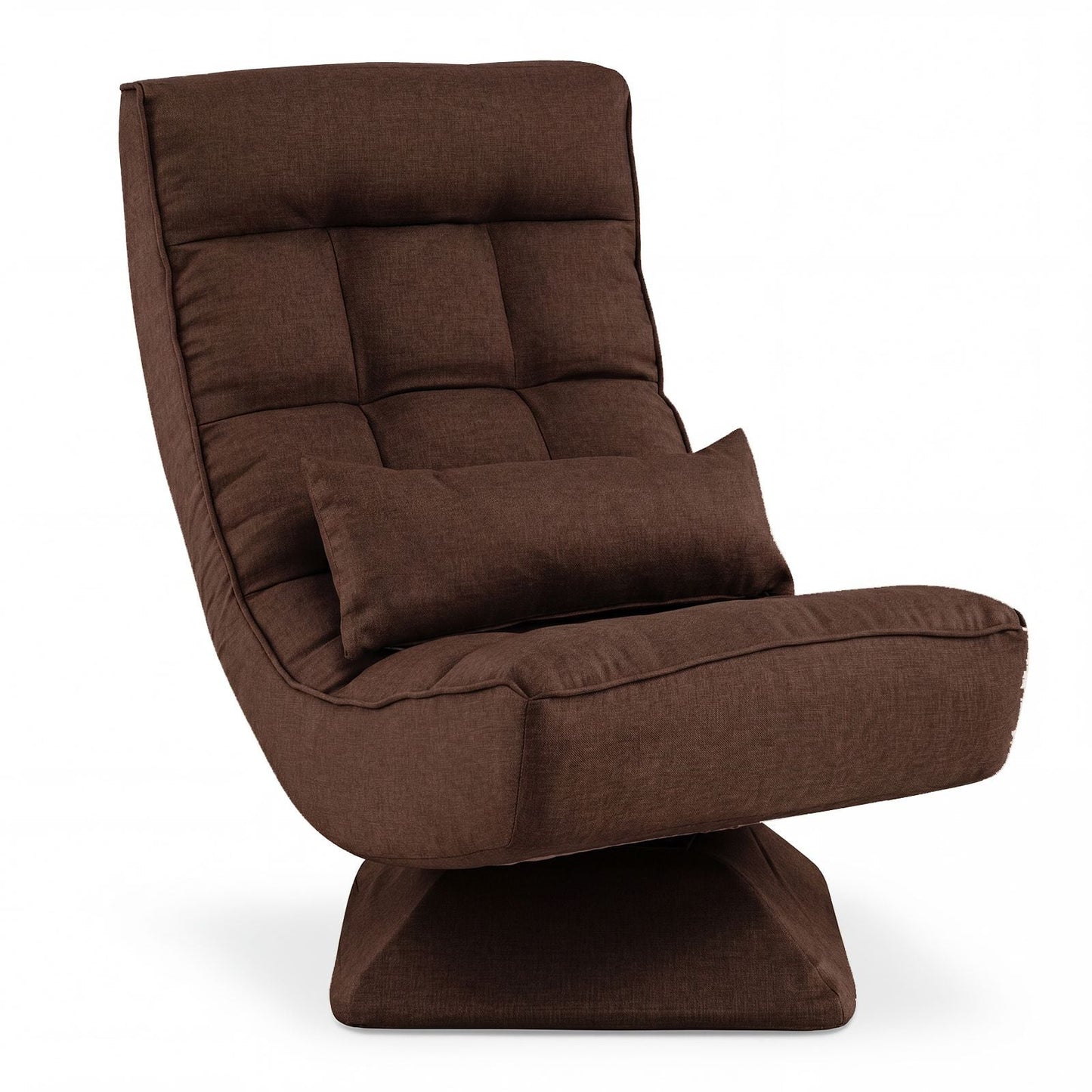 4-Position Adjustable Floor Chair with Swivel Base