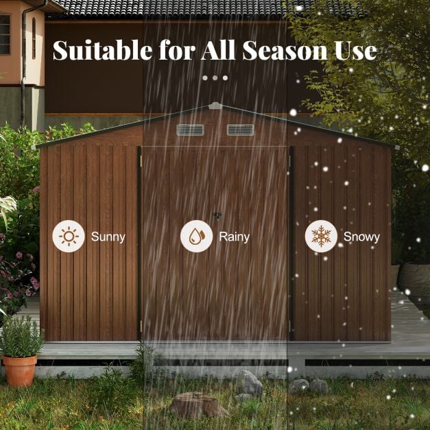 426 cm x 300 cm Outdoor Storage Shed Large Garden Tool House