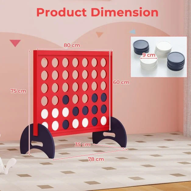 Giant 4-to-Score Game Set with Carrying Bag and 42 Pieces Jumbo Rings