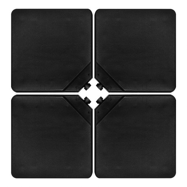 4 Pieces Portable Square Outdoor Umbrella Base with Handle