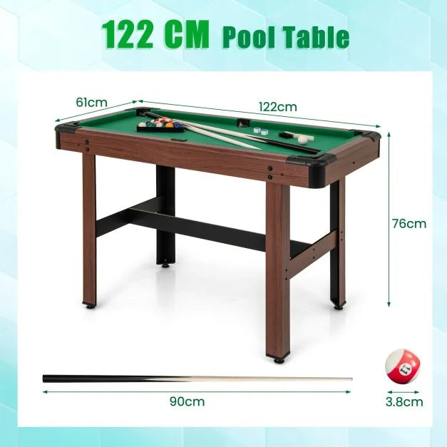 122 cm Wooden Pool Table for Kids and Adults
