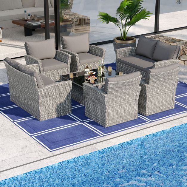 4 Piece Patio Conversation Seat