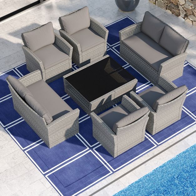 4 Piece Patio Conversation Seat