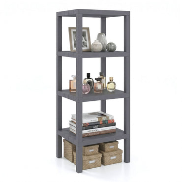 4-Tier Plastic Storage Shelf Freestanding Utility Rack