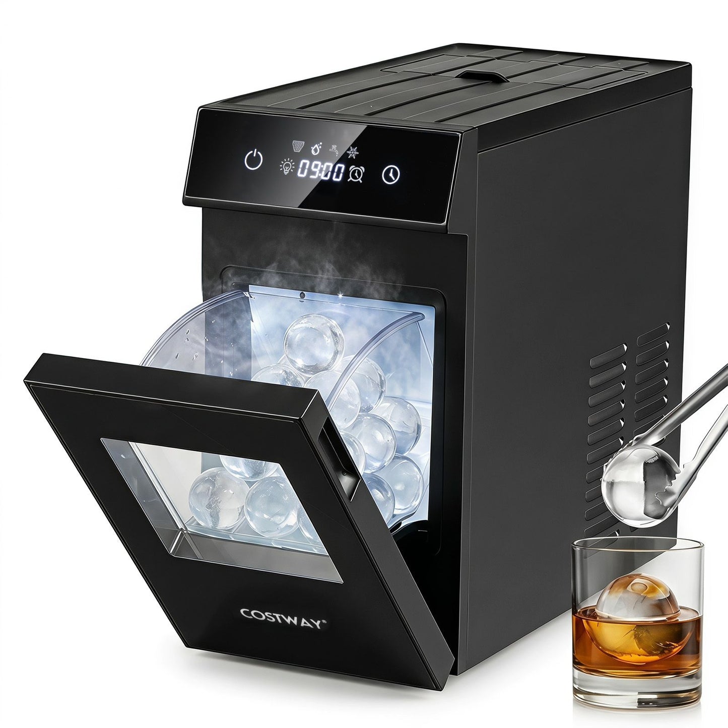 5 cm Ice Ball Maker with Self-Cleaning and 8H Timer for Whiskey Bourbon