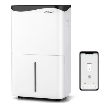 Portable 50L/Day Dehumidifier with App and Wifi for Home Damp