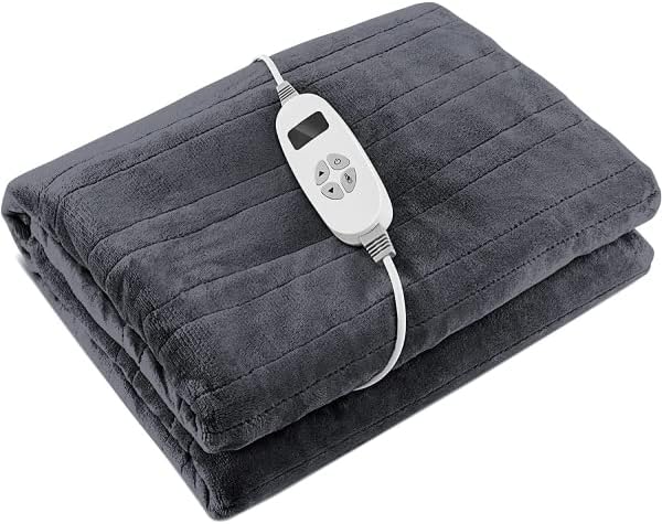 160 x 130/180 x 130 CM Electric Heated Throw Blanket with 10 Heat Settings