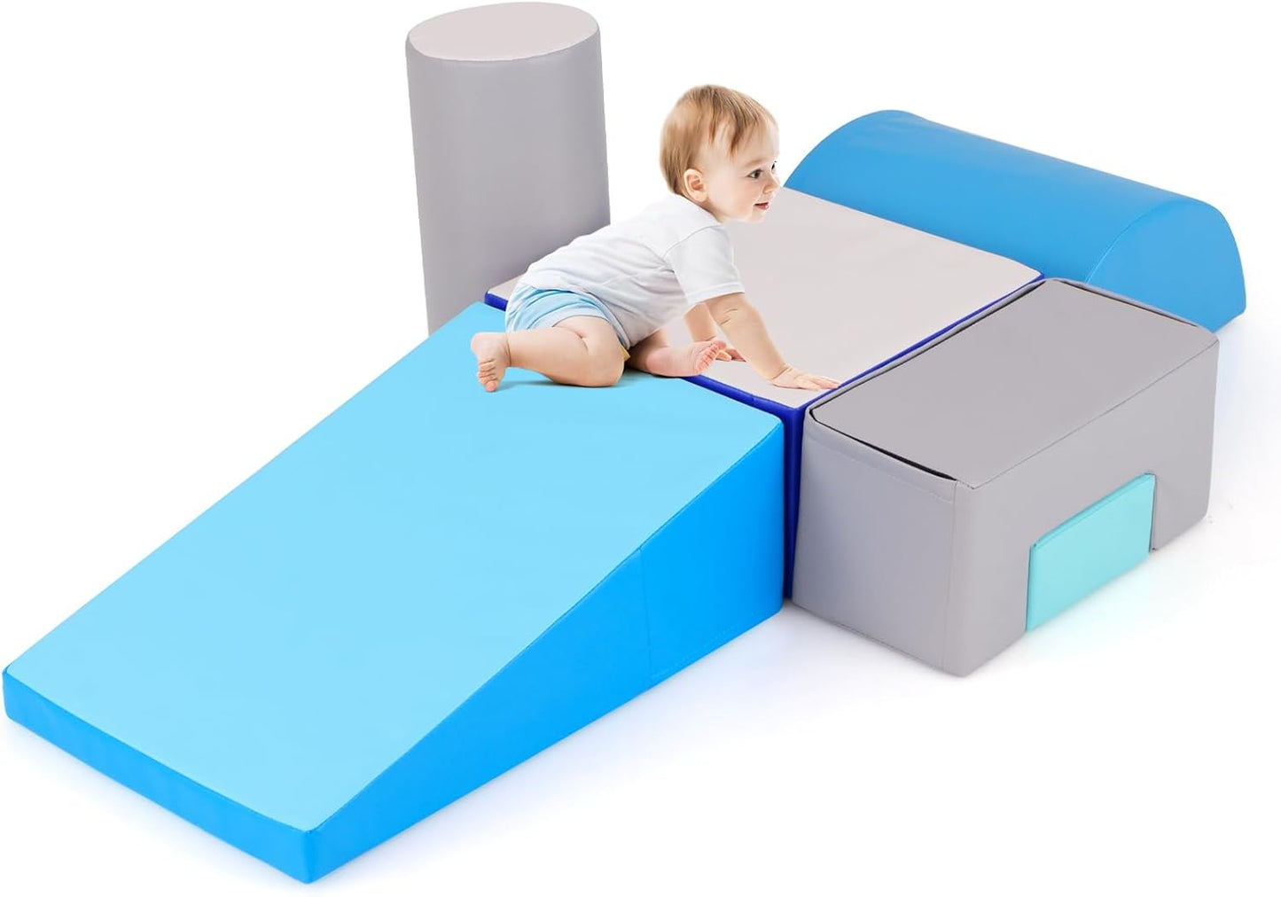 6 Pieces Colorful Kids Climb and Crawl Foam Play Set