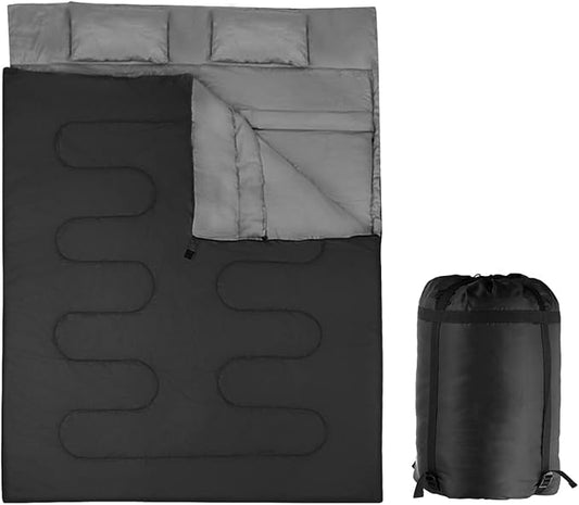 Double Sleeping Bag Extra Large Waterproof with Carrying Bag