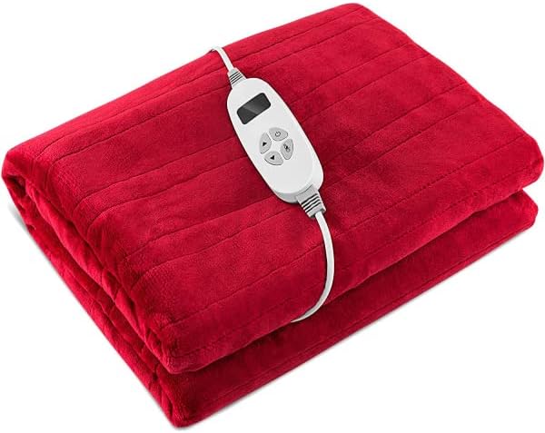 160 x 130/180 x 130 CM Electric Heated Throw Blanket with 10 Heat Settings
