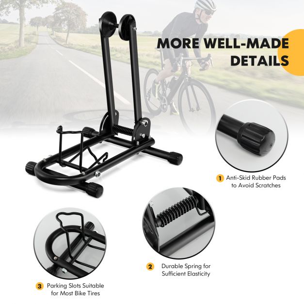 Foldable Bike Storage Stand for Mountain and Road Bike
