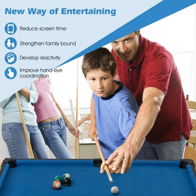 6-In-1 Combo Game Table with Air Hockey Billiards Table Tennis