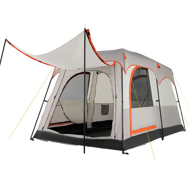 6-Person Camping Tent with 2-Room Divider for Camping Hiking color