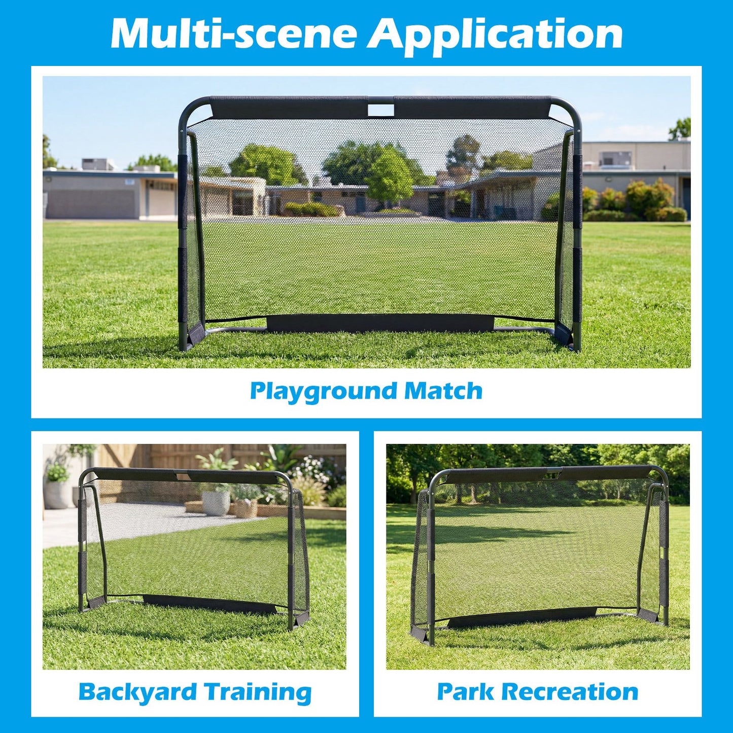 6 x 4 ft Soccer Goal Set for Backyard with Net and Anchoring System