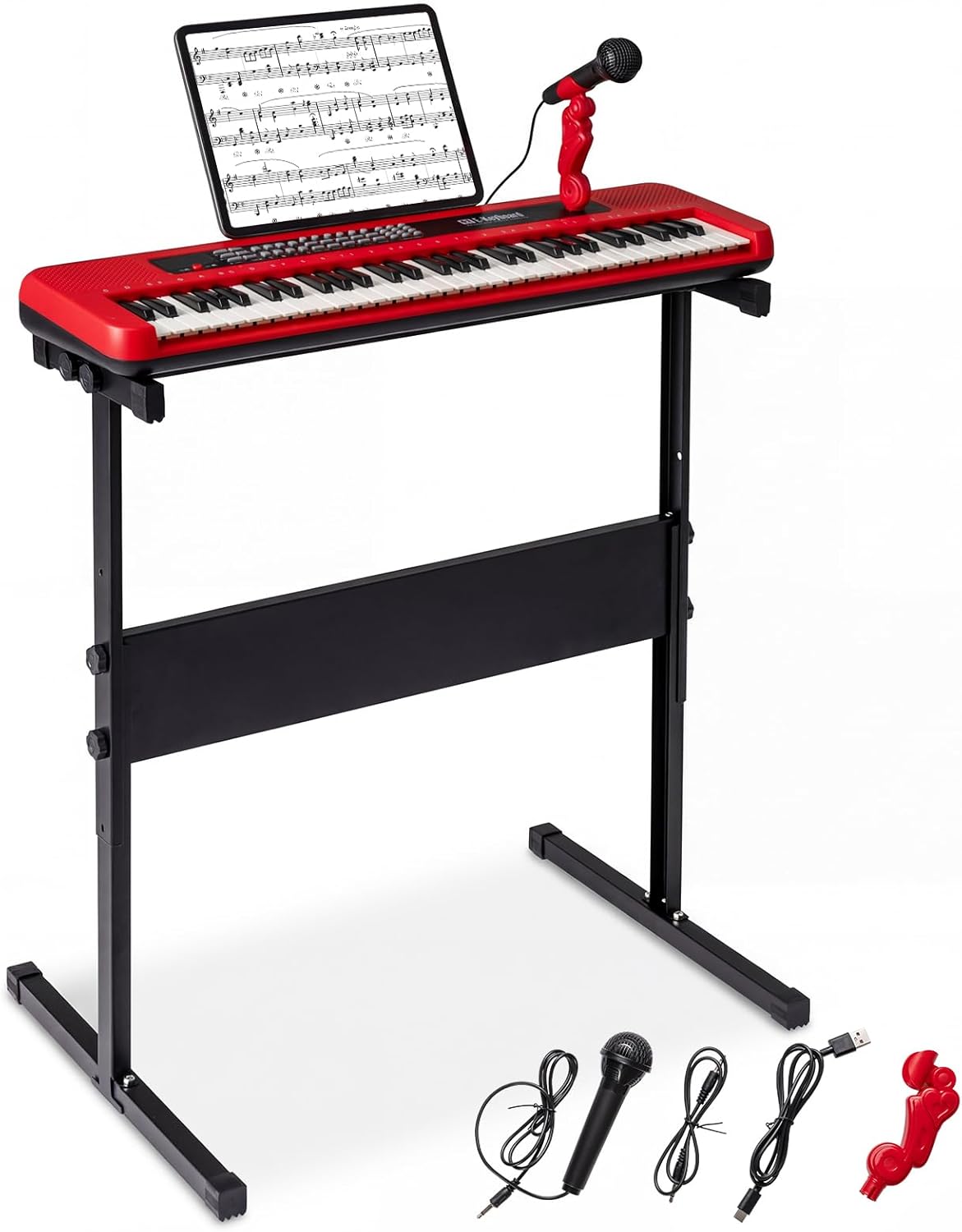 61 Keys Kids Piano Keyboard with Adjustable Stand for Aged 3+ Years Old