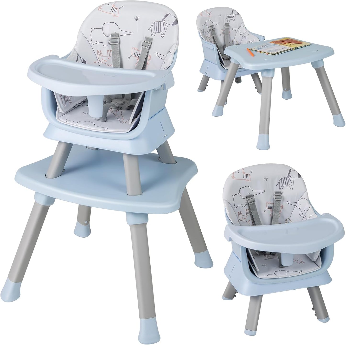 6 in 1 Convertible High Chairs for Babies and Toddlers