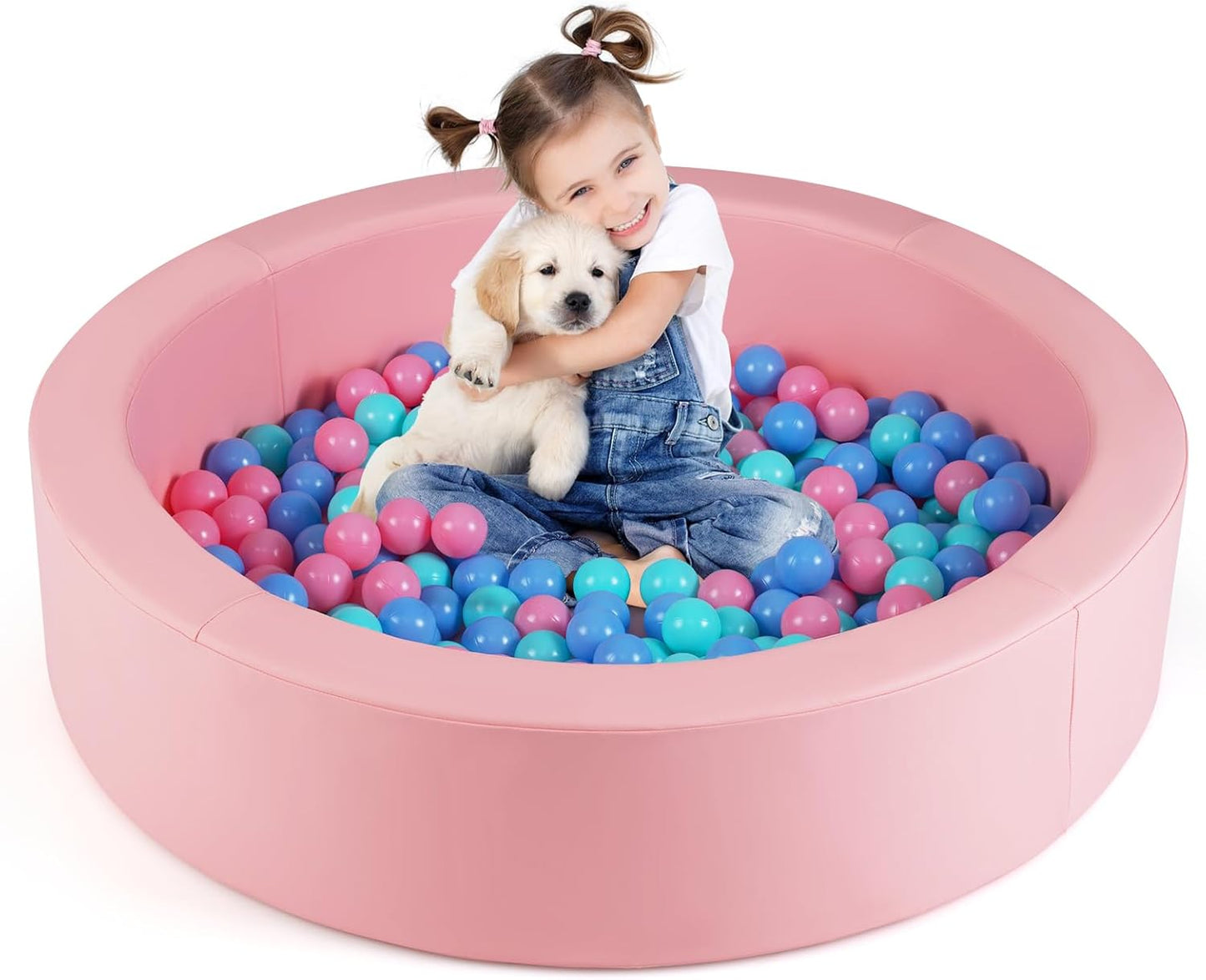 Ball Pit for Toddlers Baby Foam Ball Pit with Ocean Balls Soft Round Kids Ball Pool