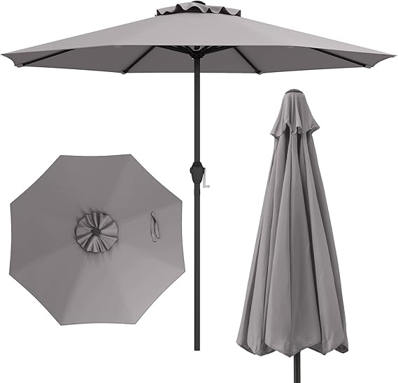 2.5M Heavy Duty Patio Umbrella with Crank Handle