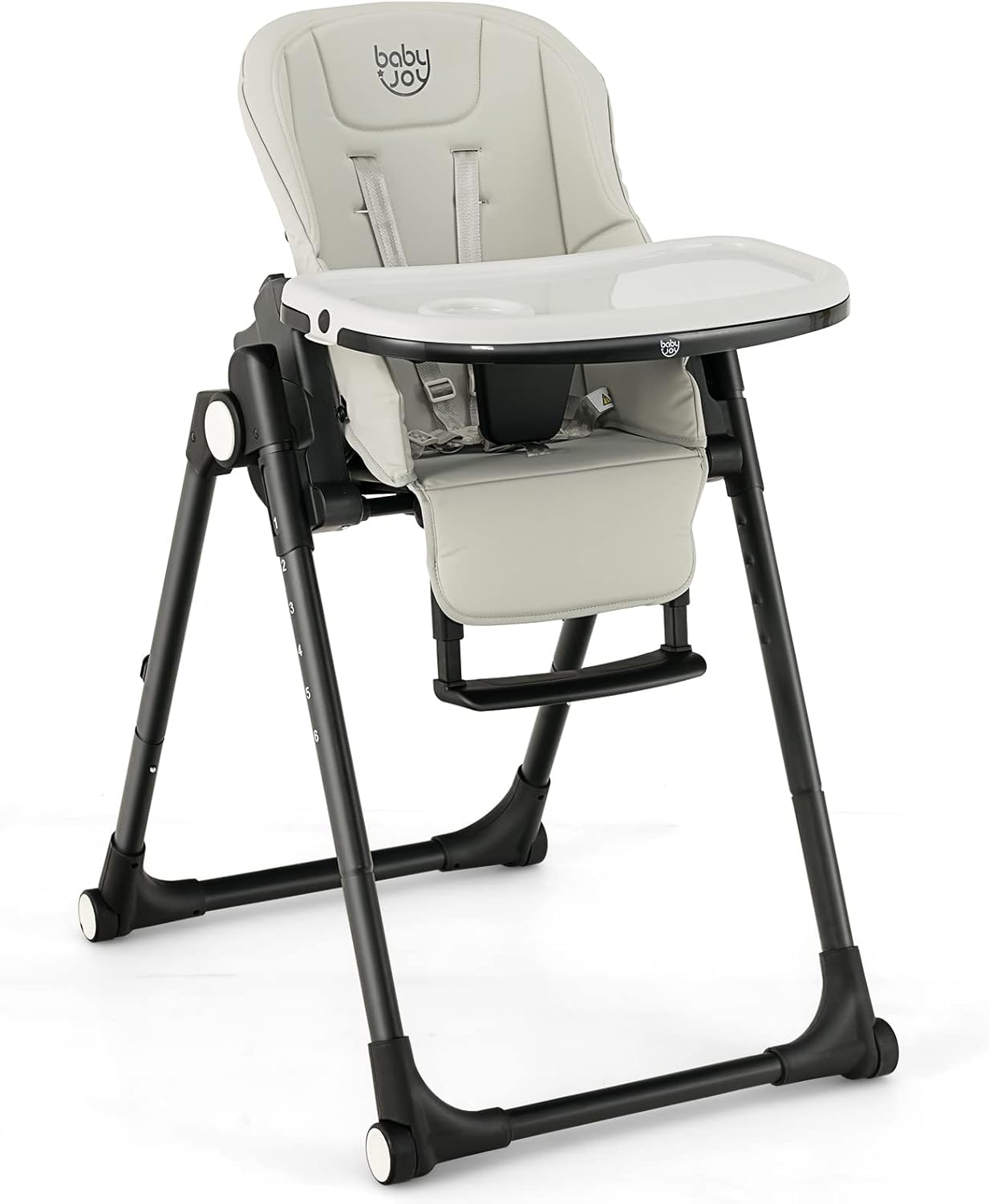 Giantex High Chairs for Babies and Toddlers Foldable Baby Highchair with Adjustable Backrest