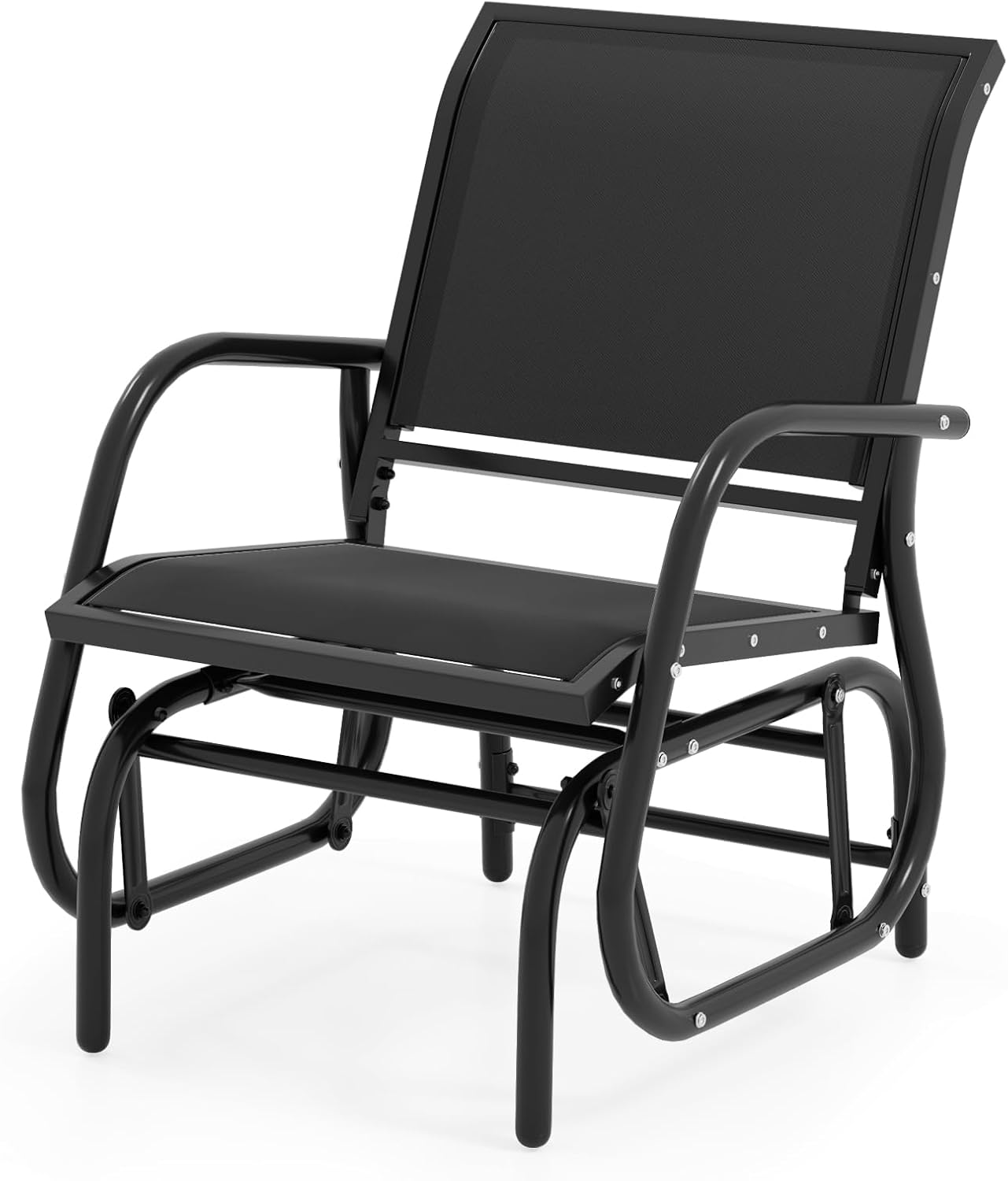 Metal Frame Single Garden Glider Chair