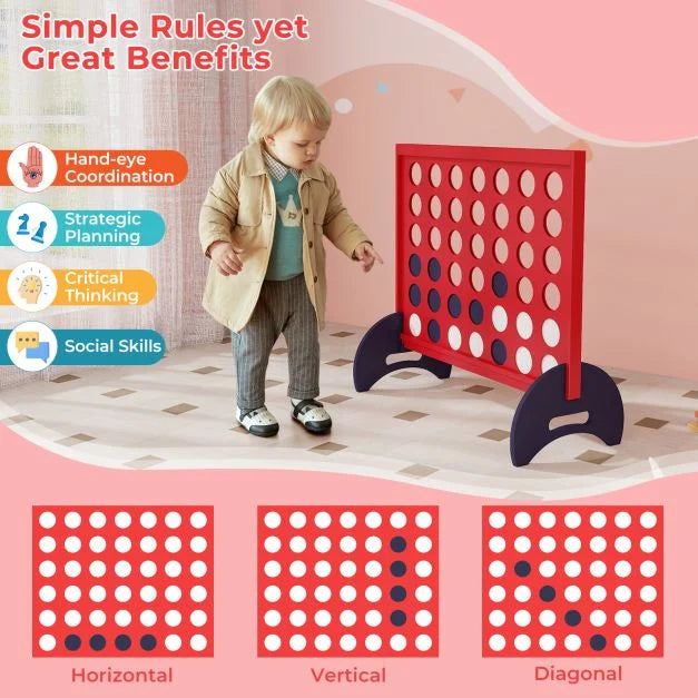 Giant 4-to-Score Game Set with Carrying Bag and 42 Pieces Jumbo Rings