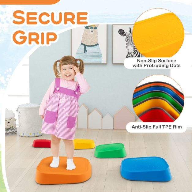 Stepping Stone for Kids 5Pcs Non-Slip Toddler River Stone Set