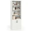 6-tier Modern Style Bookcase with Adjustable Shelves
