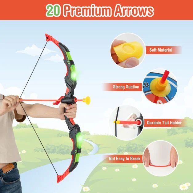 Kids Bow and Arrow Set with 20 Suction Cup Arrows